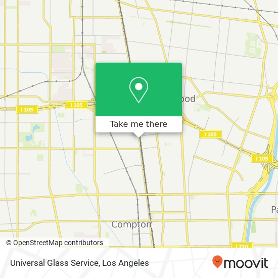 Universal Glass Service map