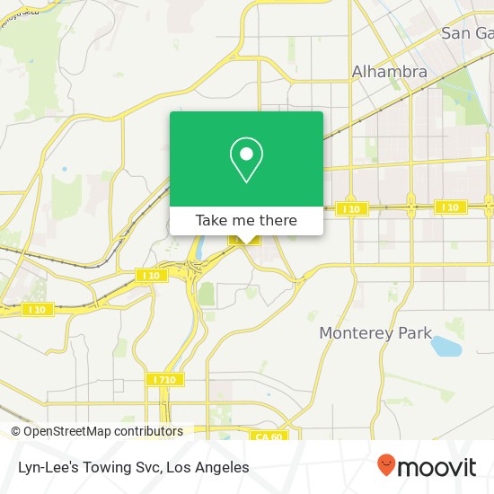 Lyn-Lee's Towing Svc map