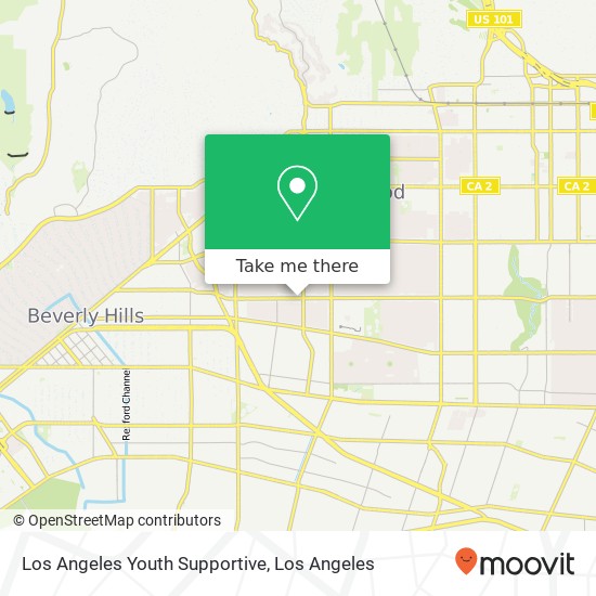 Los Angeles Youth Supportive map