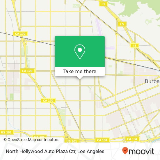 North Hollywood Auto Plaza Ctr map