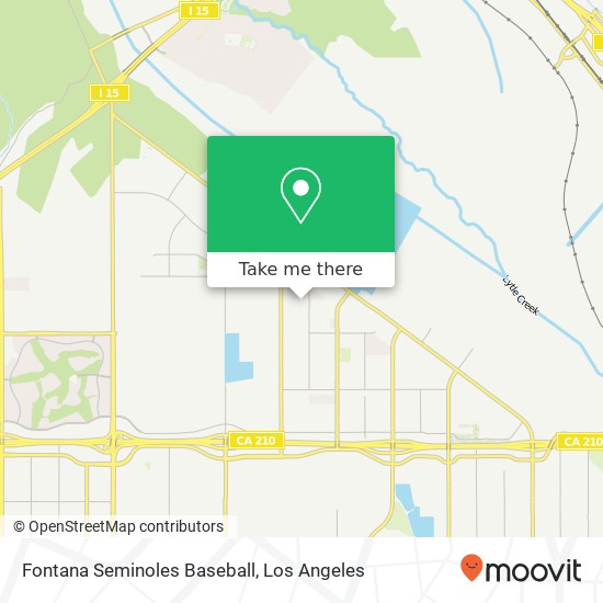 Fontana Seminoles Baseball map