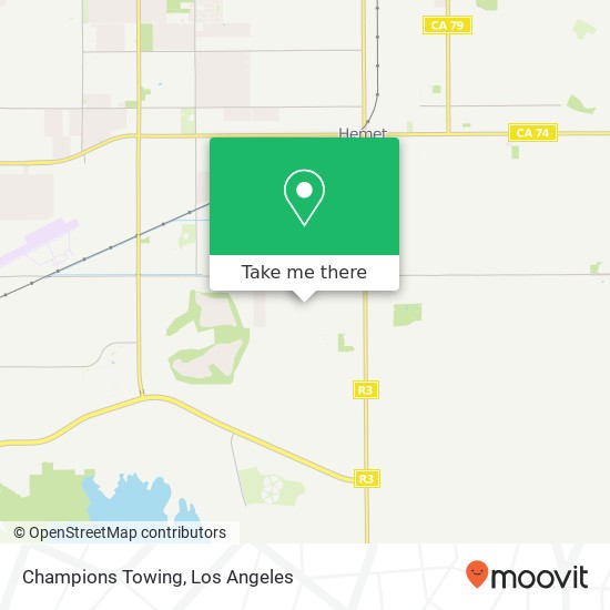 Champions Towing map