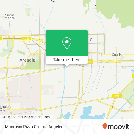 Mapa de Monrovia Pizza Co