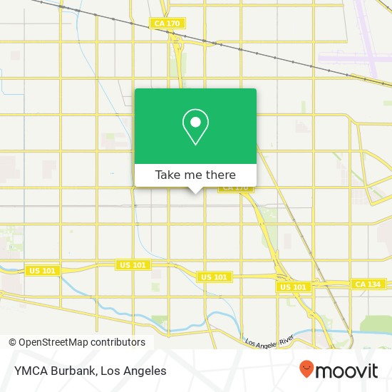 YMCA Burbank map