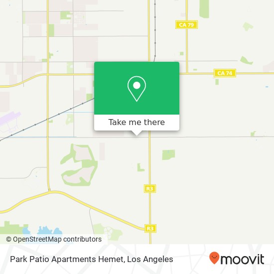 Park Patio Apartments Hemet map