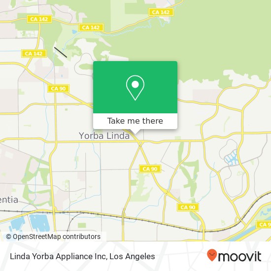 Linda Yorba Appliance Inc map