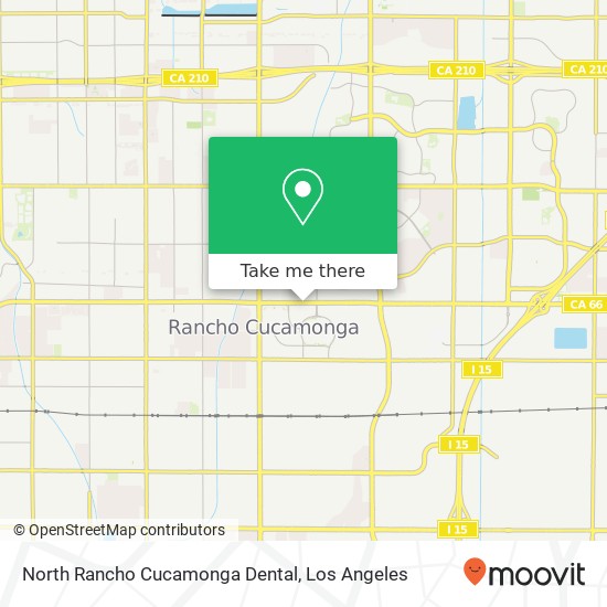 Mapa de North Rancho Cucamonga Dental
