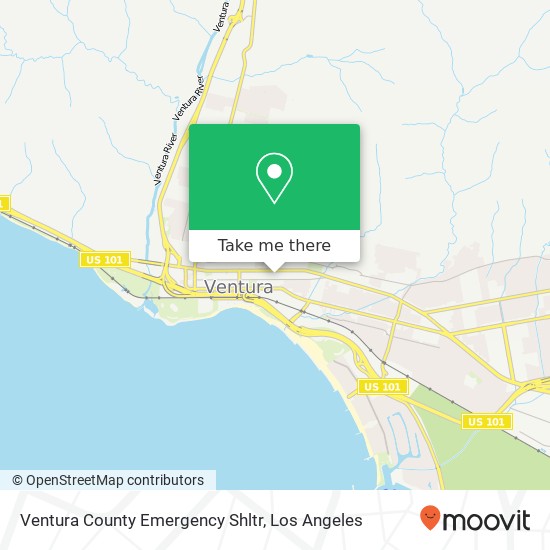 Mapa de Ventura County Emergency Shltr