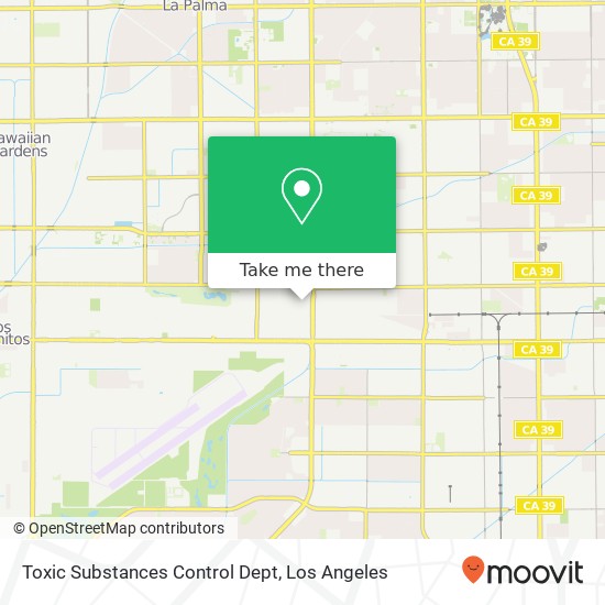 Toxic Substances Control Dept map