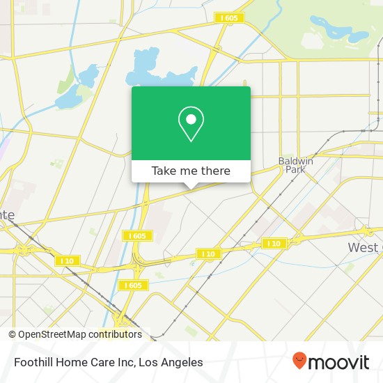 Foothill Home Care Inc map