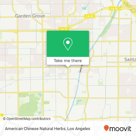 American Chinese Natural Herbs map