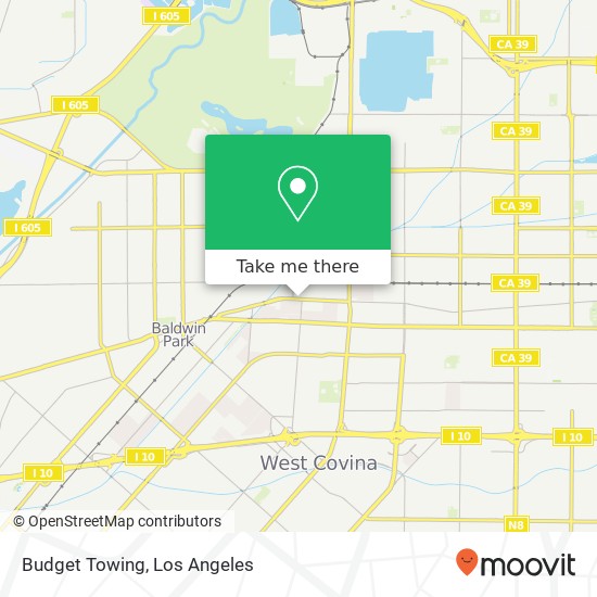 Mapa de Budget Towing