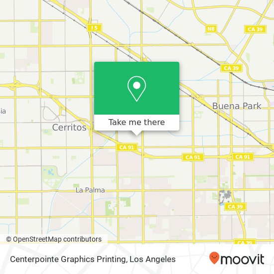 Centerpointe Graphics Printing map