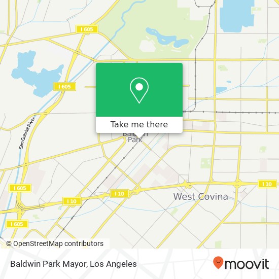 Mapa de Baldwin Park Mayor