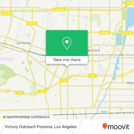 Mapa de Victory Outreach Pomona