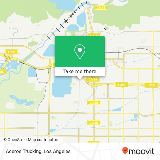 Aceros Trucking map