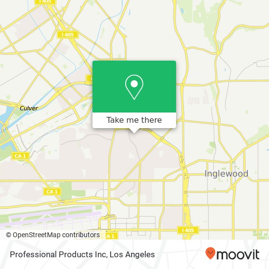 Professional Products Inc map