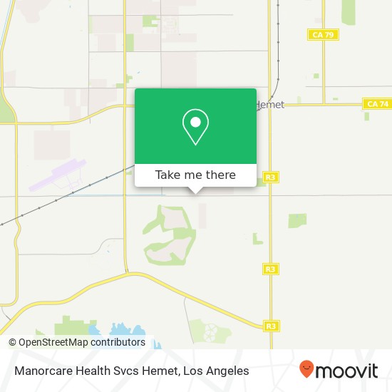 Manorcare Health Svcs Hemet map