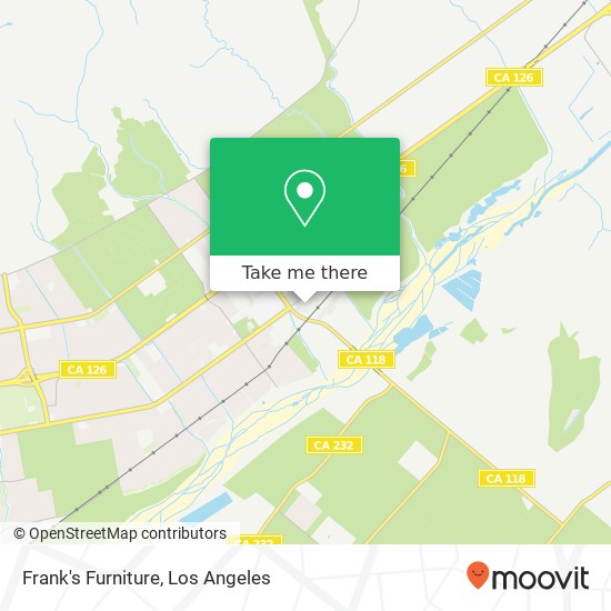 Frank's Furniture map