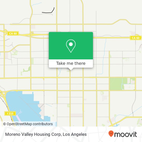 Mapa de Moreno Valley Housing Corp