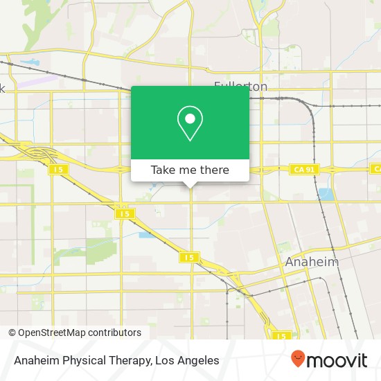 Mapa de Anaheim Physical Therapy
