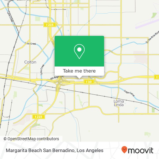 Margarita Beach San Bernadino map