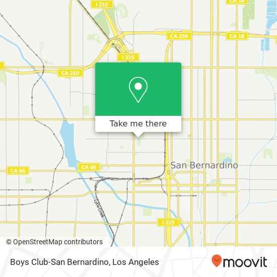 Mapa de Boys Club-San Bernardino