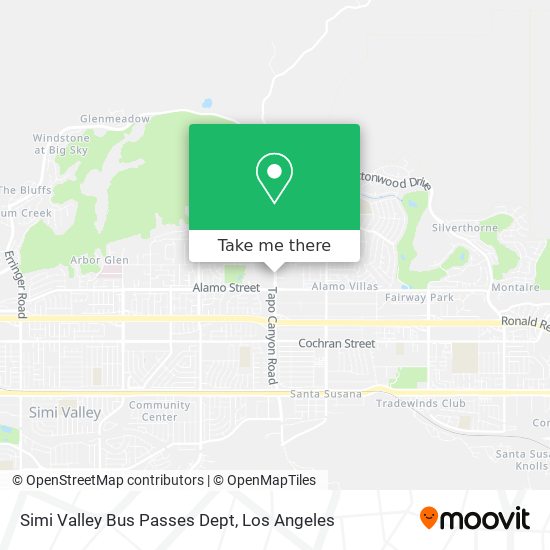Simi Valley Bus Passes Dept map