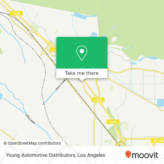 Young Automotive Distributors map