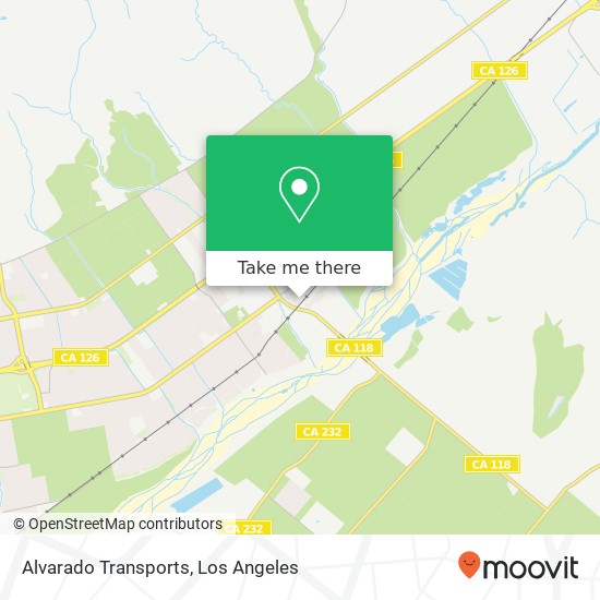 Alvarado Transports map
