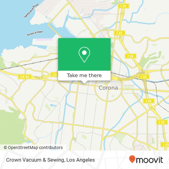 Crown Vacuum & Sewing map