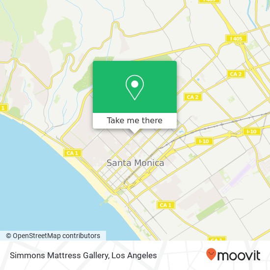 Simmons Mattress Gallery map