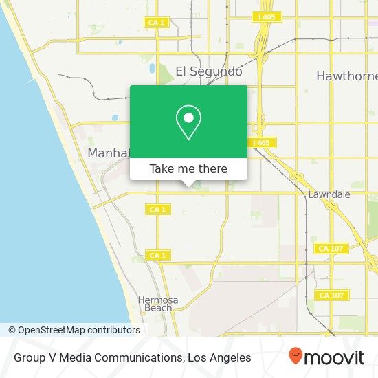 Mapa de Group V Media Communications