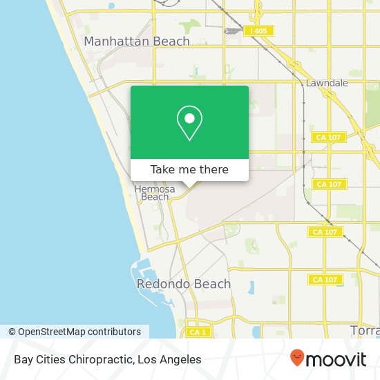 Bay Cities Chiropractic map