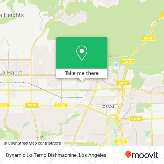 Mapa de Dynamic Lo-Temp Dishmachine