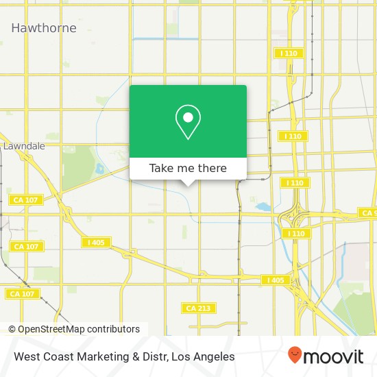 West Coast Marketing & Distr map