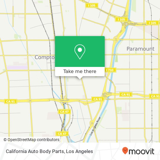 California Auto Body Parts map