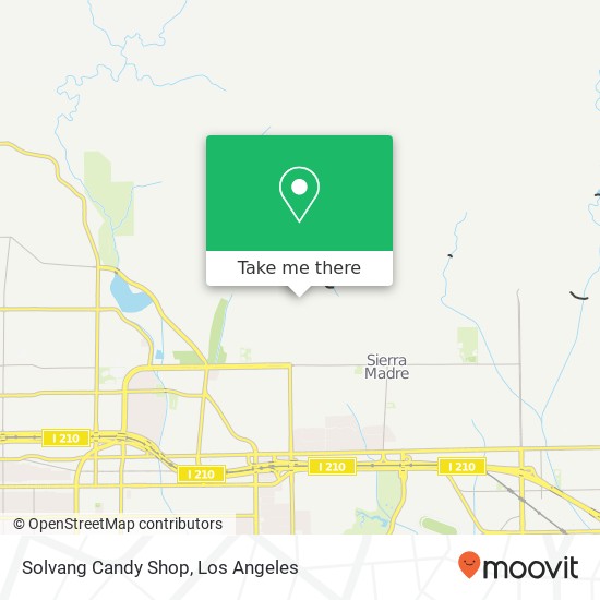 Mapa de Solvang Candy Shop