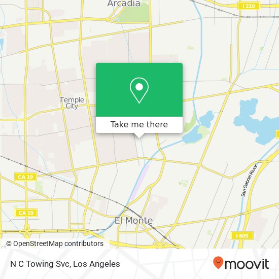 N C Towing Svc map