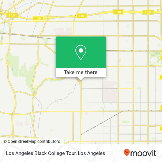 Los Angeles Black College Tour map