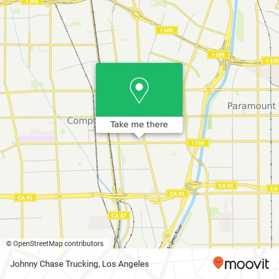 Johnny Chase Trucking map