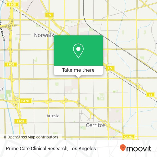 Mapa de Prime Care Clinical Research