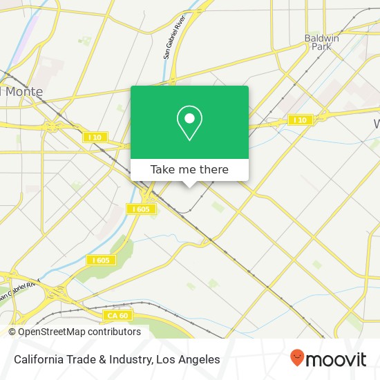 Mapa de California Trade & Industry