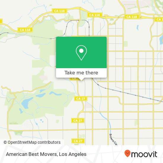 American Best Movers map