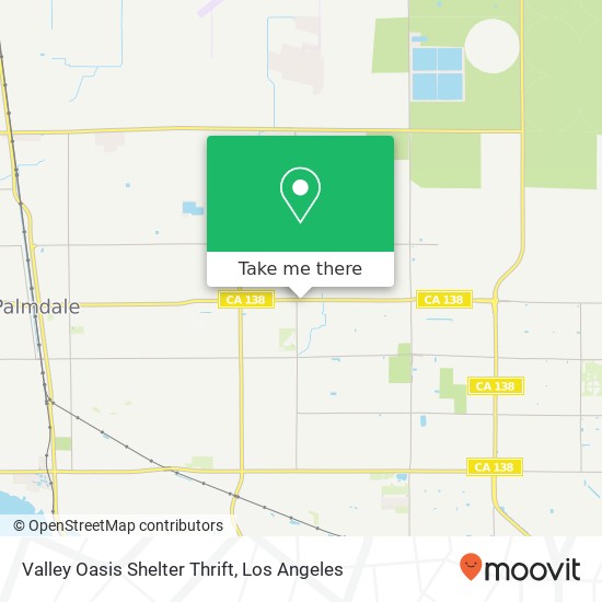 Valley Oasis Shelter Thrift map