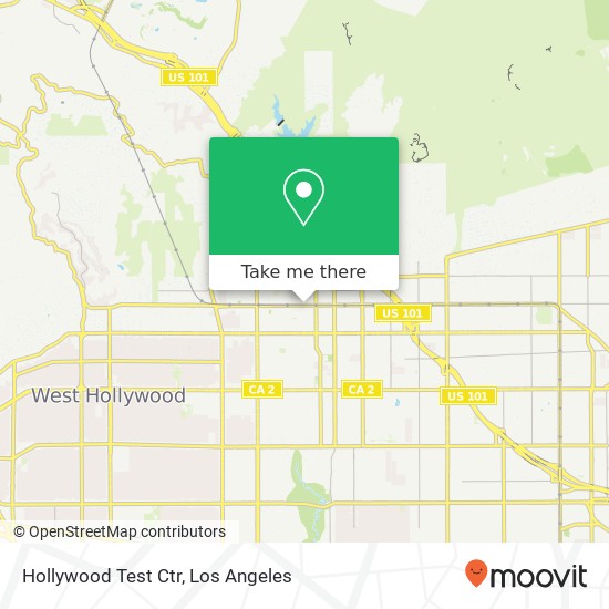 Mapa de Hollywood Test Ctr