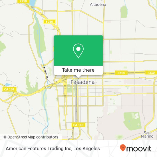 American Features Trading Inc map