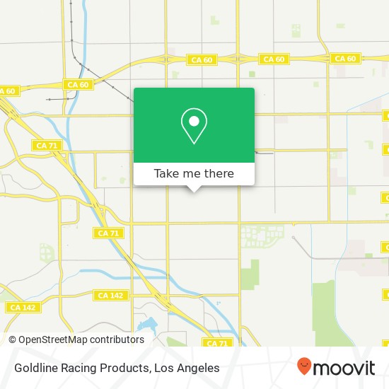 Goldline Racing Products map