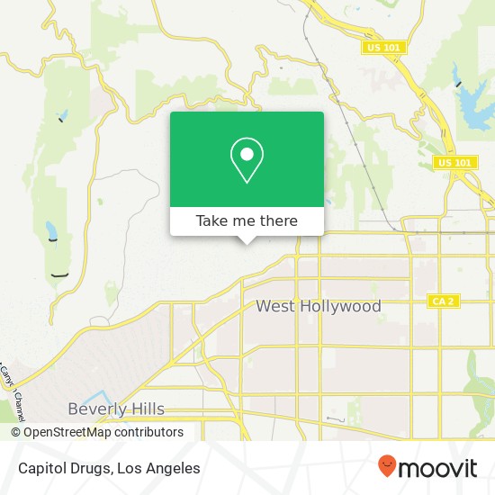 Capitol Drugs map