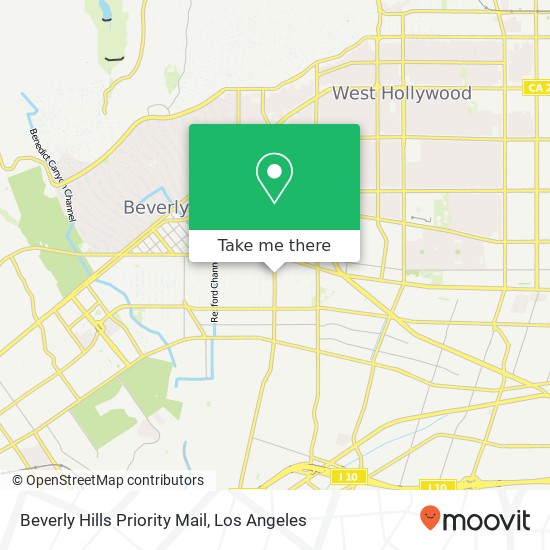 Mapa de Beverly Hills Priority Mail